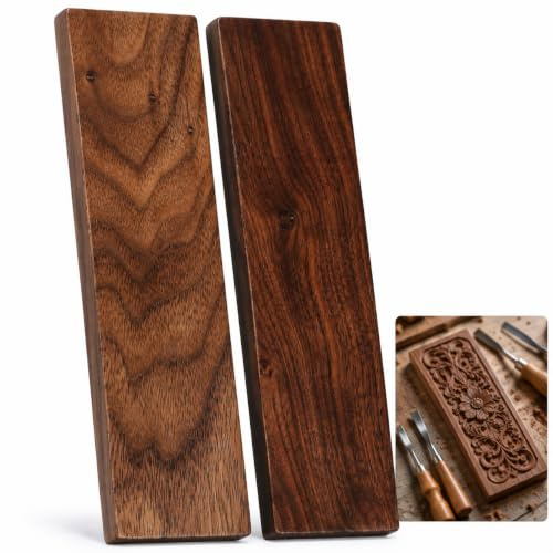 Galpada Unbehandelte HolzschnitzblöCke Aus Holz Rechteckige HolzblöCke Zum Schnitzen Und Basteln Holzblock FüR Holzwerken Glatte OberfläChe 2 StüCk 7.87X1.97X0.39 Zoll