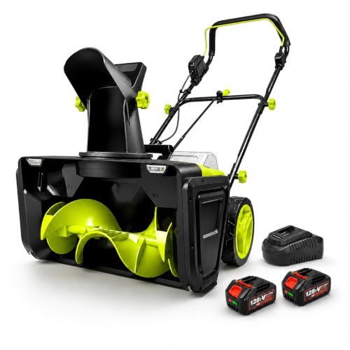 Snöslunga sladdlös, 40V snöslunga batteridriven 3500 W borstlös motor, 20 räckvidd, 25 fot max kastlängd, LED-lampor för uppfart och entré