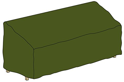 Nexos Schutzhülle für Gartenbank Abdeckhaube Abdeckplane 180 x 62 x 90 cm aus Polyester wasserdicht grün