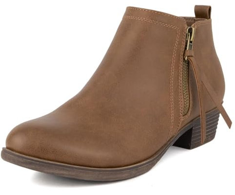 LONDON FOG Damen Tina Ankle Bootie, Brown Smoothe, 41 EU
