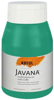 KREUL 90546 Textilfarbe, transparent, Dunkelgrün, 500 ml, Javana Tex