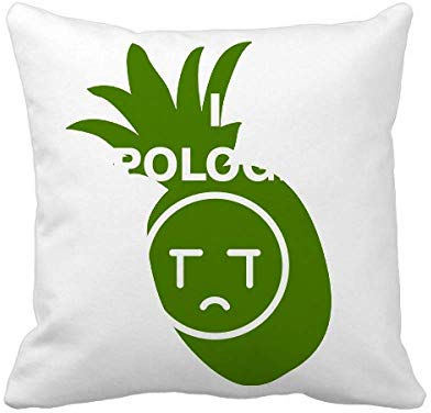 OFFbb-USA Dekokissen mit Ananas-Motiv, quadratisch