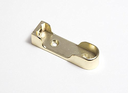 2 x Kleiderschrank EB Messing plattiert Top Fix Sockel oval 65 mm Länge Durchmesser 16 mm