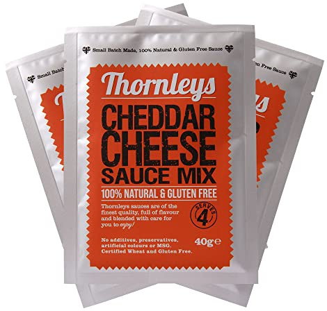 Thornleys Natural Cheddar Cheese Sauce | No Additives, Preservatives or Colours | Gluten Free | Ideal for Cauliflower Cheese | 1 Pack Serves 4