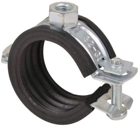 10 Stück - Gelenk-Rohrschelle/Halter/Befestigung •12mm-114mm/ ¼“-4“ •Schallschutzeinlage Größe 48-51 mm x M8