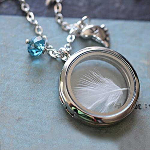 AIDEMEI 1Pc New Mom Necklace - Lock Of Baby Hair Keepsake Locket - New Baby Gift - 30Mm