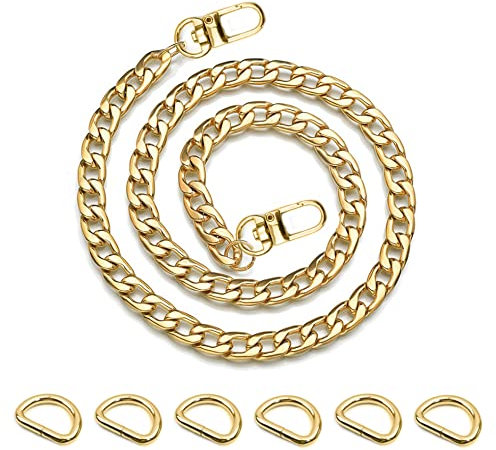 Lowats Taschenkette 3 Stück Metall Schultergurt für Taschen Trageriemen Kette Schulterriemen Rucksack Riemen Metall Schulter Riemen Kette Trageriemen Taschenhenkel Riemen für Taschen