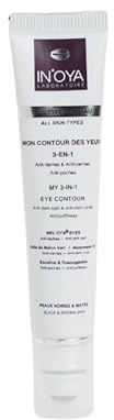 Mon Contour des Yeux 3-en-1 - Peaux noires & mates - Soin roll-on anti-taches, anti-cernes, anti-poches - Décongestionnant - Regard lumineux unifié - 17 mL