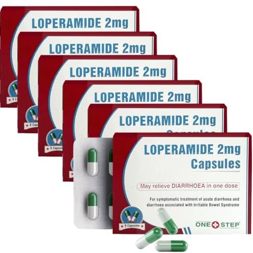 One Step Diarrhoea Relief 2mg Capsules Loperamide Hydrochloride 36 Capsules - 6 Packs