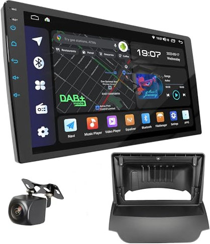 Autoradio UGAR Android 15 compatibile per FORD Ecosport 2012-2017 9 pollice Autoradio touchscreen con CarPlay wireless e Android Auto, 4GB+64GB, Bluetooth, WiFi, DSP, DAB+, navigazione GPS