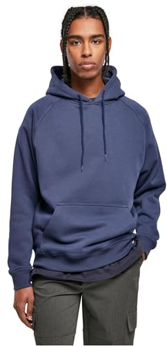 Urban Classics Herren Kapuzenpullover Blank Hoody, klassischer Hoodie für Männer, Loose Fit, S, darkblue