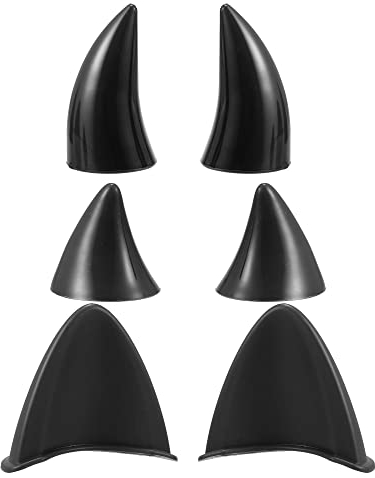 X AUTOHAUX 1 Satz Motorrad Katze Ohren Stil Helm Teufel Horn Dekoration Schwarz
