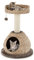 GYMAX Kratzbaum 71cm hoch, Katzenbaum mit Sisalpfosten, oberer Plattform & Katzennest, Katzenkratzbaum mit hängendem Spielzeug, Kletterbaum für Zuhause, Tierhandlung & Katzencafé