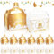 12 Stück Ramadan Geschenkschachteln, Eid Mubarak Geschenkkartons Schwarz Weiß Gold Papier, Ramadan Geschenkbox, Muslimische Ramadan Geschenktüten, Zugunsten Box für Islamischen Muslim Eid Party (A)