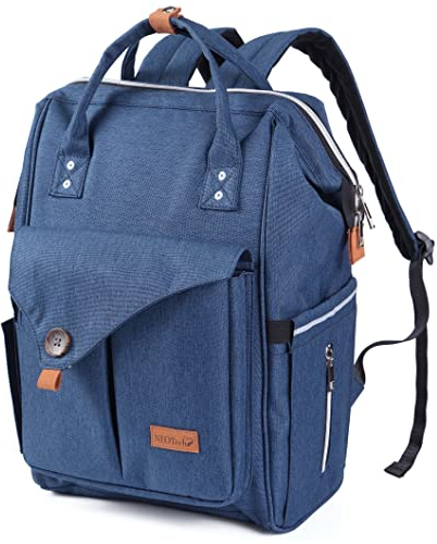 NEOtech Care Baby Wickelrucksack für Jungen oder Mädchen, mit Kinderwagengurten, Windelorganizer, Babyflaschen und Zubehör für Neugeborene, blau