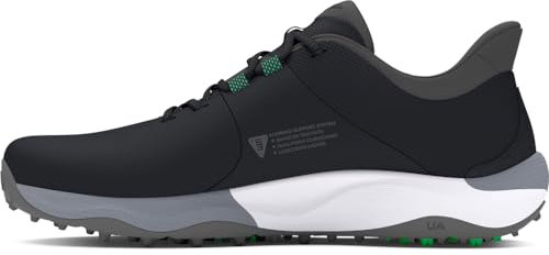 Under Armour Men's Drive Pro Spikeless Wide Golf Shoe, (002) Black/Black/Titan Gray, 11.5 Wide