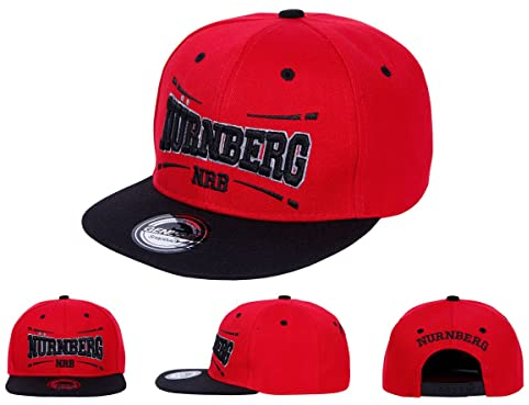 Alsino Nürnberg Snapback Basecap Baseball Mütze Käppi Cap Cappy Schirmmütze - Flacher Schirm, Modell wählen:Nürnberg