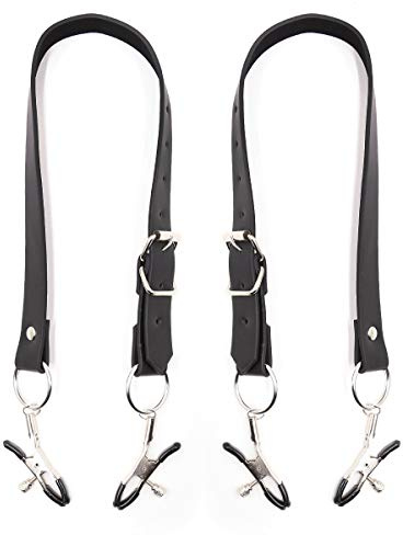 BaronHong Spread Labia Spreader Straps with Clamps(black,M)