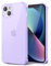 Svanove for iPhone 13 Case Clear, Transparent Jelly Protective Silicone Phone Case with Design for Women Girly Cute Simple, Thin Slim Fit Soft Flexible TPU Shockproof Bumper, Clear Purple
