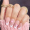 24Pcs French False Nails White Tip - Medium Length Fake Nails French Tip Press on Nails, Almond Pink with Ballet Heart Design for Women Girls (Ballet Heart Design)
