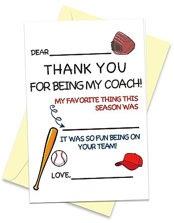 Arsagen Dankeskarte für Baseball-Trainer, tolle Wertschätzungskarte für Männer oder Frauen, personalisierte Baseball-Lehrer-Dankeskarte, Dankeskarte, Dankeschön für Being My Baseball Coach