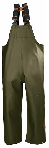 Helly Hansen Workwear Men's Gale Waterproof Rain Bib Trousers, Light Olive, 3XL