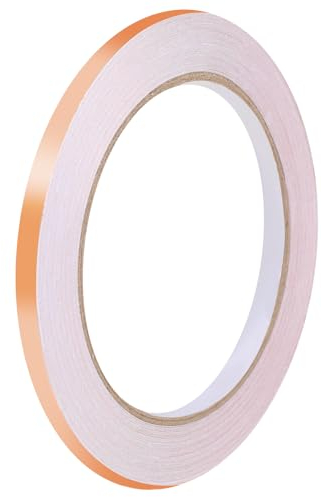 Mozeat Lens 1 Rollen Kupferfolie Klebeband Leitfähig Copper Foil Tape 20m x 6mm Kupferfolienband Kupferband Selbstklebend für EMI Abschirmung Schneckenschutz Elektro Reparatur Löten Basteln(Roségold)