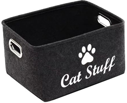 Sharplace Dog Toy Organizer Bin Storage Basket Large Folding Cat Toy Box Dog Supplies Storage Bins for Dog Coats Clothing Blanket