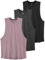 vislivin Workout Tanktops für Herren Gym Tank Top Bodybuilding Ärmellose Muskelshirts Sportbekleidung Shirt Tanks 3 Pack Schwarz/Dunkelgrau/Dunkelrosa L