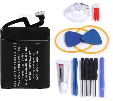 NEWASHAN Batería A2058 compatible con Apple iWatch Watch 4ª generación Serie 4 S4 40mm GPS + LTE celular A1975 A1977 A2007 Recargable Li-ION Lipo Accu Pilas 3,81V 224,9mAh (S4-40mm-A2058)