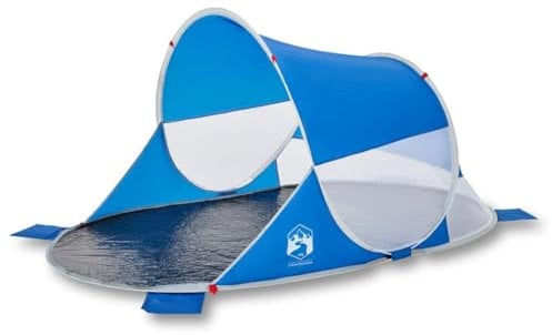 vidaXL Tienda de Playa Pop-up Impermeable Azul, Tienda de campaña, Tienda de jardín, Refugio de Exterior, Tienda de Camping, Refugio de Camping