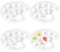 4 Pcs Paint Palettes,Plastic Paint Pallets, Mixing Palette for Painting and Oil for Watercolor Acrylic and Oil DIY Craft Professional Art Painting