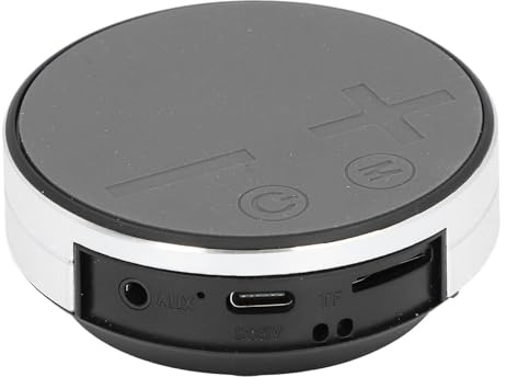 Yunseity Altoparlante a Conduzione Ossea Impermeabile, Altoparlante Stereo a Conduzione Ossea Custodia in Alluminio per la Casa (SILVER)