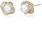 Gold Perlen-Steckerohrringe mit Zirkonia, 925 Sterlingsilber – Handgefertigter Damenschmuck als Geschenkbox, Hypoallergene Ohrstecker für Hochzeit/Geburtstag