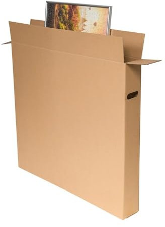 VEPATIM 5 Bilderkarton 900x120x800mm mit seitlichen Griffmulden stabil 2-wellig braun