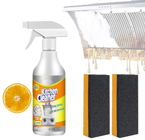 Küchenschaumreiniger, Bubble Cleaner Schaumspray, küchenbackofenreiniger, Schwerölfleckenreiniger Heavy Duty für Auto und Küche, Fettlöser Küche (1Pcs)