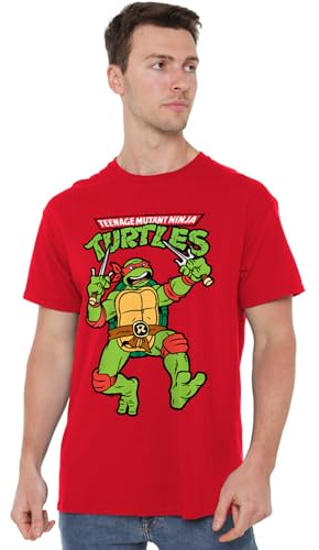 manji-devlin corporation TMNT Retro Raph Unisex T Shirt, Red, Medium