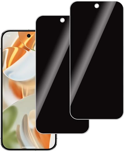 LERINNA【2 Piezas Protector Pantalla Privacidad para Google Pixel 9 Pro XL,nti-Espía Vidrio Película,Cristal Templado Anti Espía,Anti-Arañazo,Sin Burbujas,9H Dureza Privacy Screen Protector