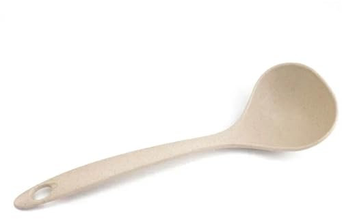 lskdnrufh Cuchara Cuchara de arroz de Paja de Trigo, 1 Pieza, 4 Colores, Mango Largo, Cuchara for Sopa, cucharas for Comida y Cena, Utensilios de Cocina Cuchara de Mesa(Beige)