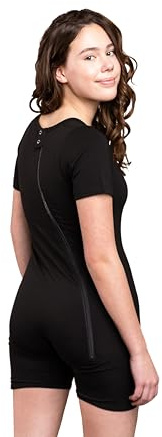 JOF Berlin Body Zipper Für Erwachsene | Schwarz | Onesie Bodyshort Mit Reißverschluss | Adaptive Kleidung Für Erwachsenen mit Spezialen Bedürfnissen