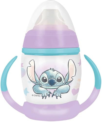 Mug de voyage Fancy 270 ml Stitch - Design Disney Lilo & Stitch - Couvercle anti-goutte, parfait pour boissons chaudes et froides, portable et pratique.