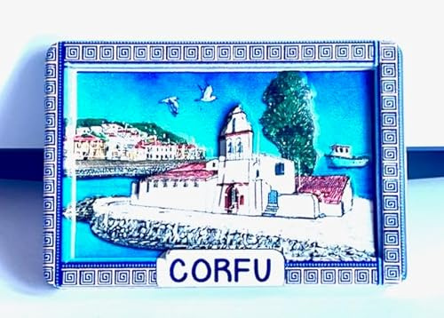 Korfu Magnet Griechenland Souvenir Corfu Souvenir Korfu Kühlschrankmagnet Mitbringsel Fridge Magnet 011025