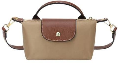 MLPKOI Mini Umhängetasche in Farbblockoptik für Damen, Crossbody Bag, Handtasche Damen, Kleine Umhängetasche Damenn, Mini Bag, Shopper Schultertasche mit Verstellbarem Riemen (Khaki)