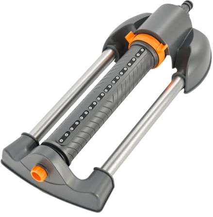 XTDMJ Viereckregner Garden Rasensprenger, 20 Düsen Rasensprenger Garden zur Bewässerung von Flächen von 110-250 m², Comfort Rasensprinkler Metall Rasen Sprenger mit integrierter Metallfilter
