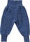 Baby Hose Fleece, 100% Schurwolle, Engel Natur mit Nabelbund, 74/80, Blau Melange
