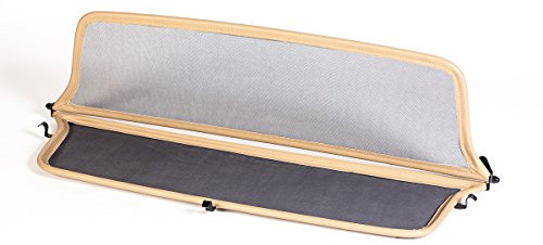 GermanTuningParts Windschott für Mercedes W113 (1963-1971) - Klappbar - mit Schnellverschluss - Beige | Windabweiser | Windblocker | Wind deflector