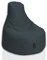 BuBiBag Sitzsack Gamer Junior Sessel Sofa Sitzkissen Sitzmöbel Beanbag Sitz-Kissen für Kinder (55 cm Durchmesser,Anthrazit)