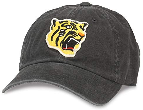 AMERICAN NEEDLE Archive Nippon League Hanshin Tigers Baseball Dad Buckle Strap Hat (44740A-HTI-BLK) schwarz
