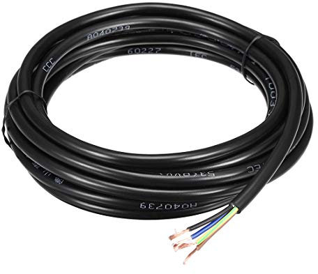 sourcing map RVV Wire Cable Extension Cord Copper Wire Electric Conductor 4 Core 18 AWG 5M/16.4ft Length