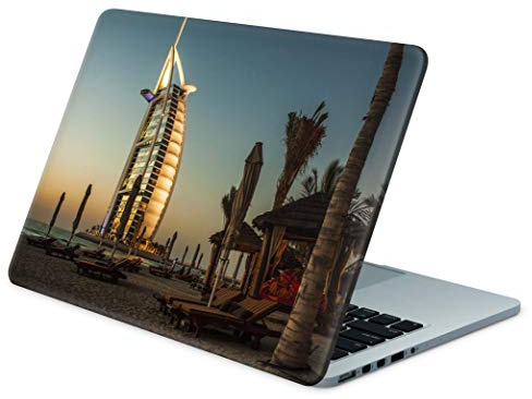 Skins4u Folie Sticker Skin Vinyl Aufkleber mit farbenfrohen Motiven für bis 10 Zoll 25.4x20.3cm Laptop Skin Decal Cover Burj-Al-Arab